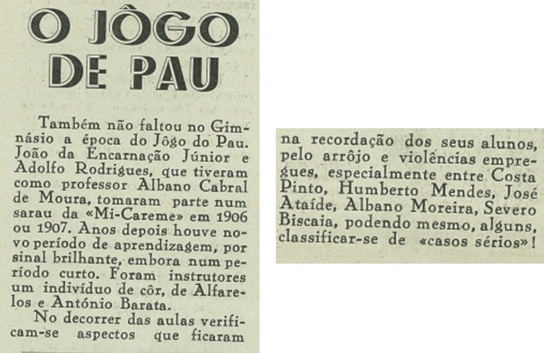 Jogo de pau no Ginásio Clube Figueirense